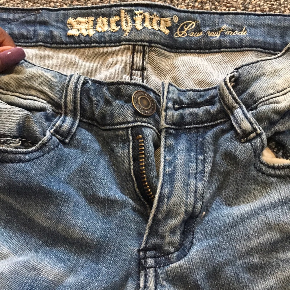 • Machine Pour Neuf Mode Blue Skinny Jeans - Picture 2 of 16